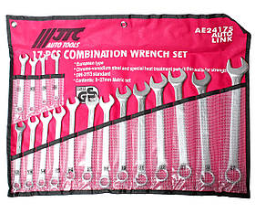 Набір ключів ріжково-накидних 8-27 мм 17 од. (ЕВРО-ТИП) AE2417S JTC