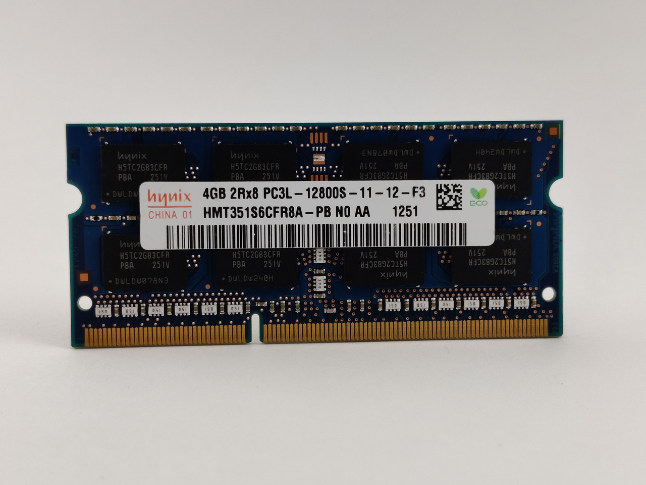 Оперативна пам'ять для ноутбука SODIMM Hynix DDR3L 4Gb 1600MHz PC3L-12800S (HMT351S6CFR8A-PB) Б/В