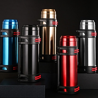 Термос 1000мл чорний Havit HV-TM004, фото 3