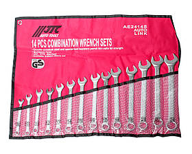 Набір ключів ріжково-накидних 8-24 мм 14 од. (ЕВРО-ТИП) AE2414S JTC