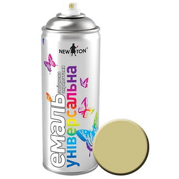 Емаль універсальна 400мл 1001 бежевий мат аерозоль NEW TON