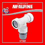 Трійник з вентиляційним клапаном 50 мм McAlpine VP50T, фото 5