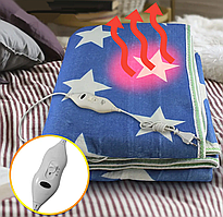 Електропростирадло Electric Blanket 150 х 120 см Синє зі Зірками