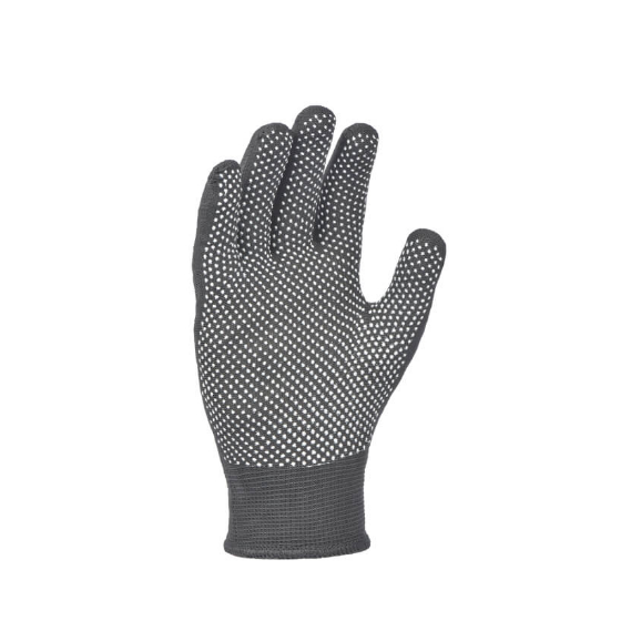 Рукавички 4413 трикотаж з мікрокрапкою ПВХ р.10(XL) клас 13 сірий ДКГ