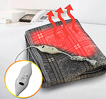 Електропростирадло Electric Blanket 150 х 120 см Картате Сіре
