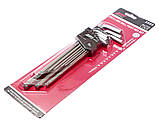 Набір ключів шестигранних із кулястим наконечником 1.5-10 мм 9 од. 3505 JTC, фото 2