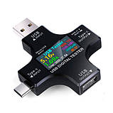 USB тестер струму напруги ємності, Type-C MicroUSB, Atorch J-7C, фото 2