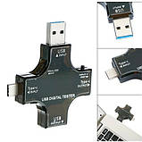 USB тестер струму напруги ємності, Type-C MicroUSB, Atorch J-7C, фото 3