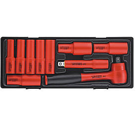 Набір головок діелектричних і тріскачка 1/2" 10 од. K9101 JTC