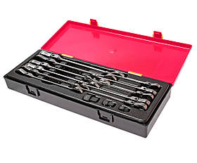 Набір ключів ріжково-накидних 8-19 мм, шарнірних із тріскачкою 14 од. K6142 JTC