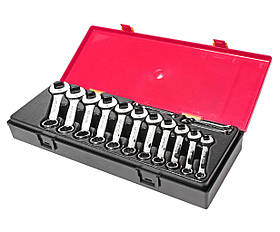 Набір ключів ріжково-накидних 6-19 мм, укорочених 14 од. K6143 JTC