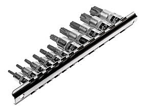 Набір головок із насадкою TORX Т10-Т60 з відвестим 1/4" і 3/8" 11ед. 3902 JTC