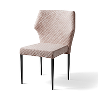 М'який дизайнерський стілець з фігурною спинкою Моцарт 47,5x57,5x85 см велюр рожевий