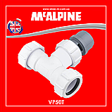 Трійник з вентиляційним клапаном 50 мм McAlpine VP50T, фото 6
