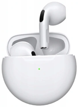Бездротові навушники блютус з мікрофоном в кейсі TWS  Air Pro 6  white