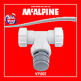 Трійник з вентиляційним клапаном 50 мм McAlpine VP50T, фото 7