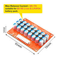 Активный балансир для 6S, 7S, 8S 7А для Li-Ion, LiFePO4 аккумуляторов