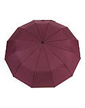 Парасолька автомат Parachase №3260 унісекс (чоловіча, жіноча) на 12 спиць, пряма ручка, Бордовий, фото 2