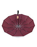Парасолька автомат Parachase №3260 унісекс (чоловіча, жіноча) на 12 спиць, пряма ручка, Бордовий, фото 3