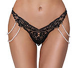 Стринги String with Pearl Chains S/M, фото 3