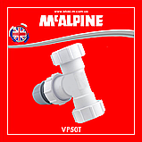 Трійник з вентиляційним клапаном 50 мм McAlpine VP50T, фото 8