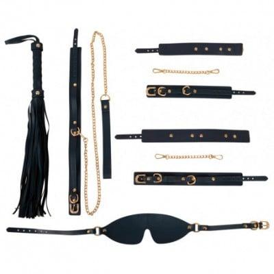 Набір бондажний BadKitty BondageSet blue/gold