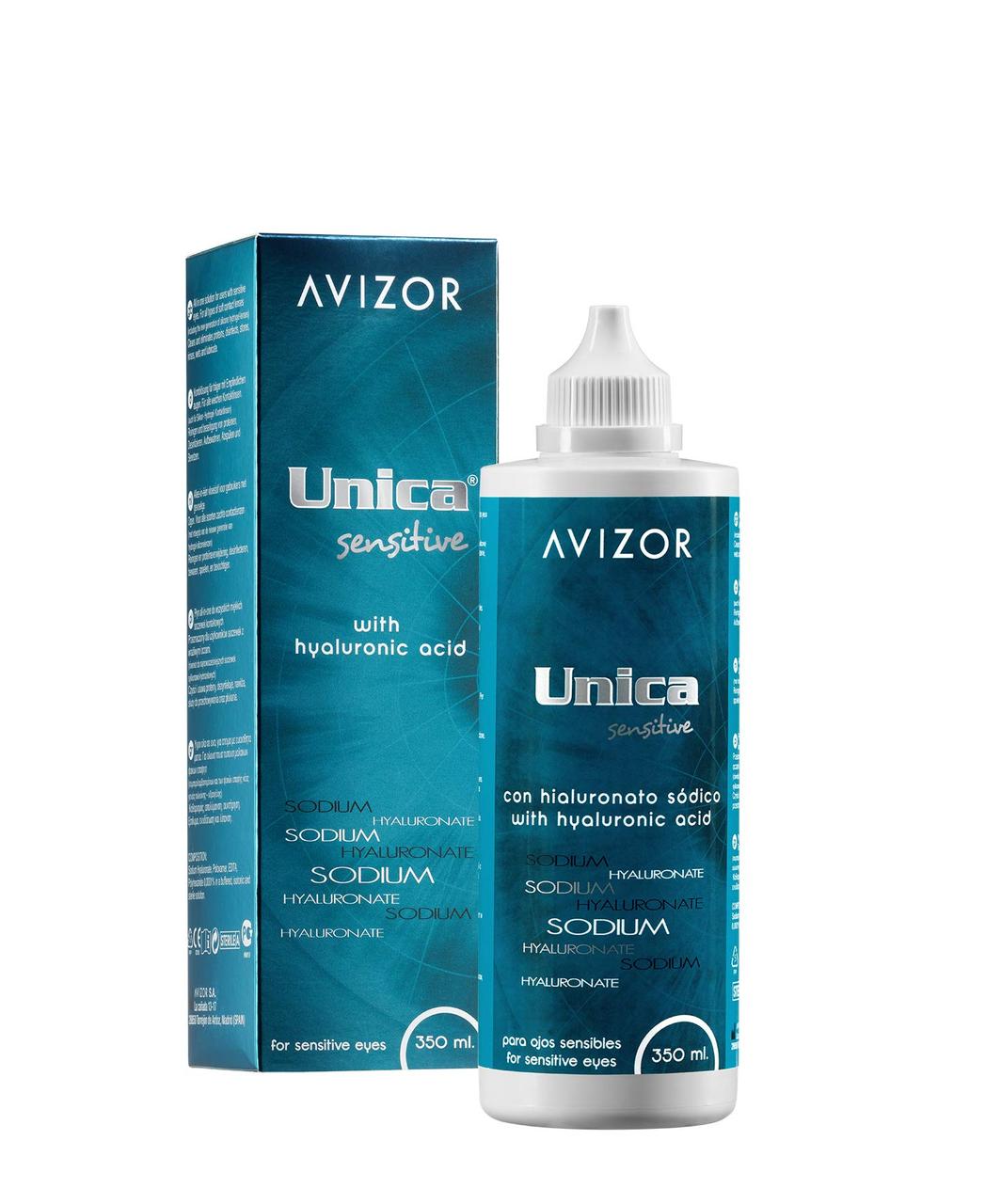Комплект 410мл Раствор для линз Avizor Unica Sensitive 350 мл + 60мл - фото 2 - id-p1942204766