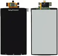 Дисплей Sony Ericsson Xperia Arc LT15i, Xperia Arc S LT18i, Xperia Arc X12 з тачскріном, оригінал, чорний