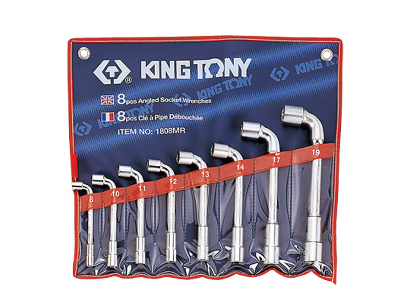 Набір торцевих ключів Г-подібних 8-19 мм KING TONY, 8 шт.