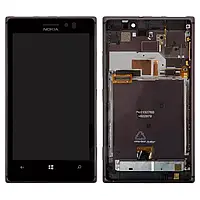 Дисплей Nokia Lumia 925 з тачскріном і рамкою, Китай, чорний