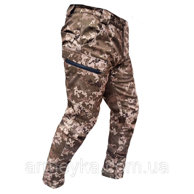 Штани tactical, вітро-вологостійкі softshell мм-14 софтшелл UA