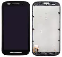 Дисплей Motorola Moto E 2014 с тачскрином и рамкой, Китай, черный