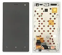 Дисплей Sony Xperia Acro S с тачскрином и рамкой, Китай, белый