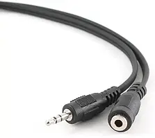 Аудіо подовжувач Cablexpert mini Jack 3.5mm M/F 3 м black (CCA-423-3M)
