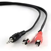 Аудио кабель Gembird Aux mini Jack 3.5 mm - 2хRCA M/M Cable 15 м black (CCA-458-15M)