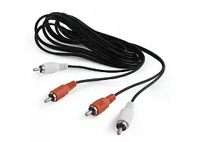 Аудіо кабель Cablexpert 2xRCA M/M Cable 3 м black (CCA-2R2R-10)