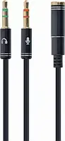 Аудио разветвитель Cablexpert mini Jack 3.5mm 2xM/F black (CCA-418M)