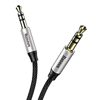 Аудіо кабель Baseus Yiven M30 AUX mini Jack 3.5mm M/M Cable 1 м black/silver (CAM30-BS1)