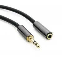 Аудіо подовжувач ExtraDigital mini Jack 3.5mm M/F 5 м black (KBA1642)