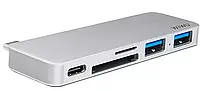 Мультипортовый USB Type-C хаб WIWU T6 Pro USB-C -> USB-C+SD+2xUSB3.0 HUB