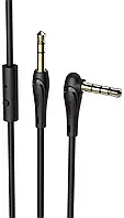 Аудіо кабель, з мікрофоном Hoco UPA15 AUX mini Jack 3.5mm M/M Cable 1 м black