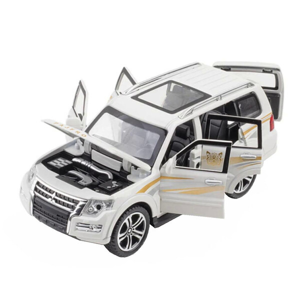 Машинка Mitsubishi Pajero моделька іграшка металева колекційна 16 см Білий (59414)