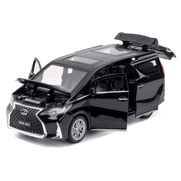 Машинка мінівен Lexus LM300h моделька іграшка мікроавтобус металева 15 см Чорний (60025)