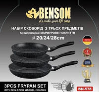 Сковорода BN-589 глибока WOK 26 см із неіржавкої сталі професійна Антипригарне покриття (не