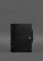 Кожаный блокнот с датированным блоком (Софт-бук) 9.1 черный BlankNote z113-2024