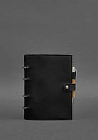 Кожаный блокнот с датированным блоком (Софт-бук) 9.1 черный Crazy Horse BlankNote z113-2024