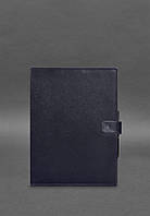 Кожаный блокнот А4 (софт-бук) 9.2 синий Краст BlankNote z113-2024