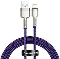 Кабель BASEUS Lightning Cafule Series Metal Data Cable | 1M, 2.4A | (CALJK-A05) purple