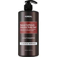 Шампунь с кофеином против выпадения волос Natural Caffeine&Intensive Scalp Care Shampoo Acacia Moringa Kundal