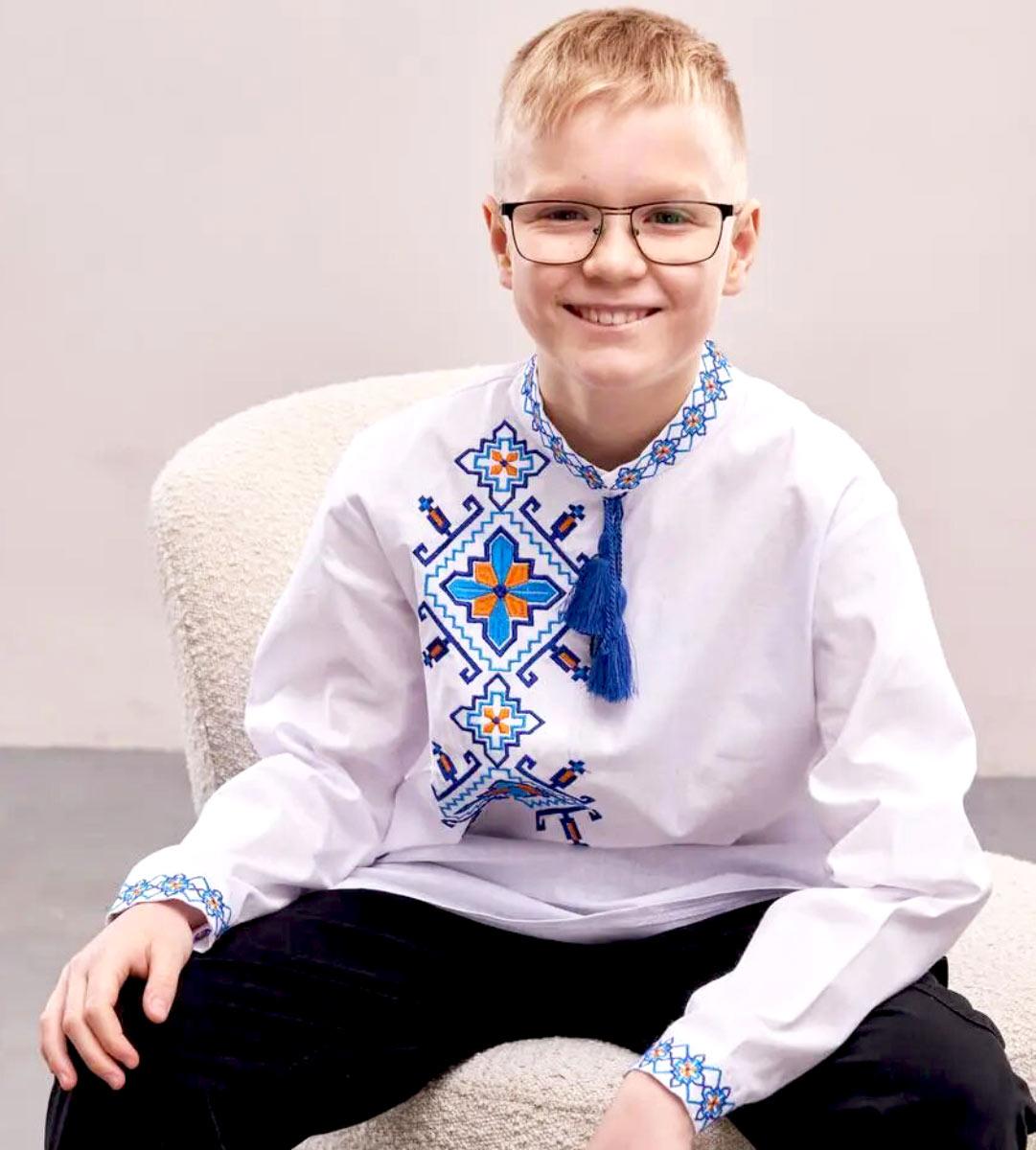 Вишиванка для хлопчика підліткова Захар бавовна 100% р. 158. 164. 170. 176